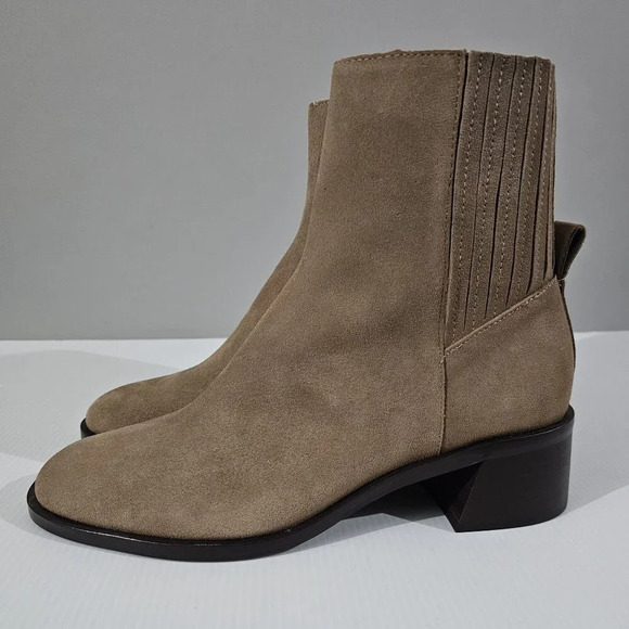 NEW Dolce Vita Linny H20 Ankle Boot Womens 10 Truffle Brown Suede Waterproof - Picture 13 of 13